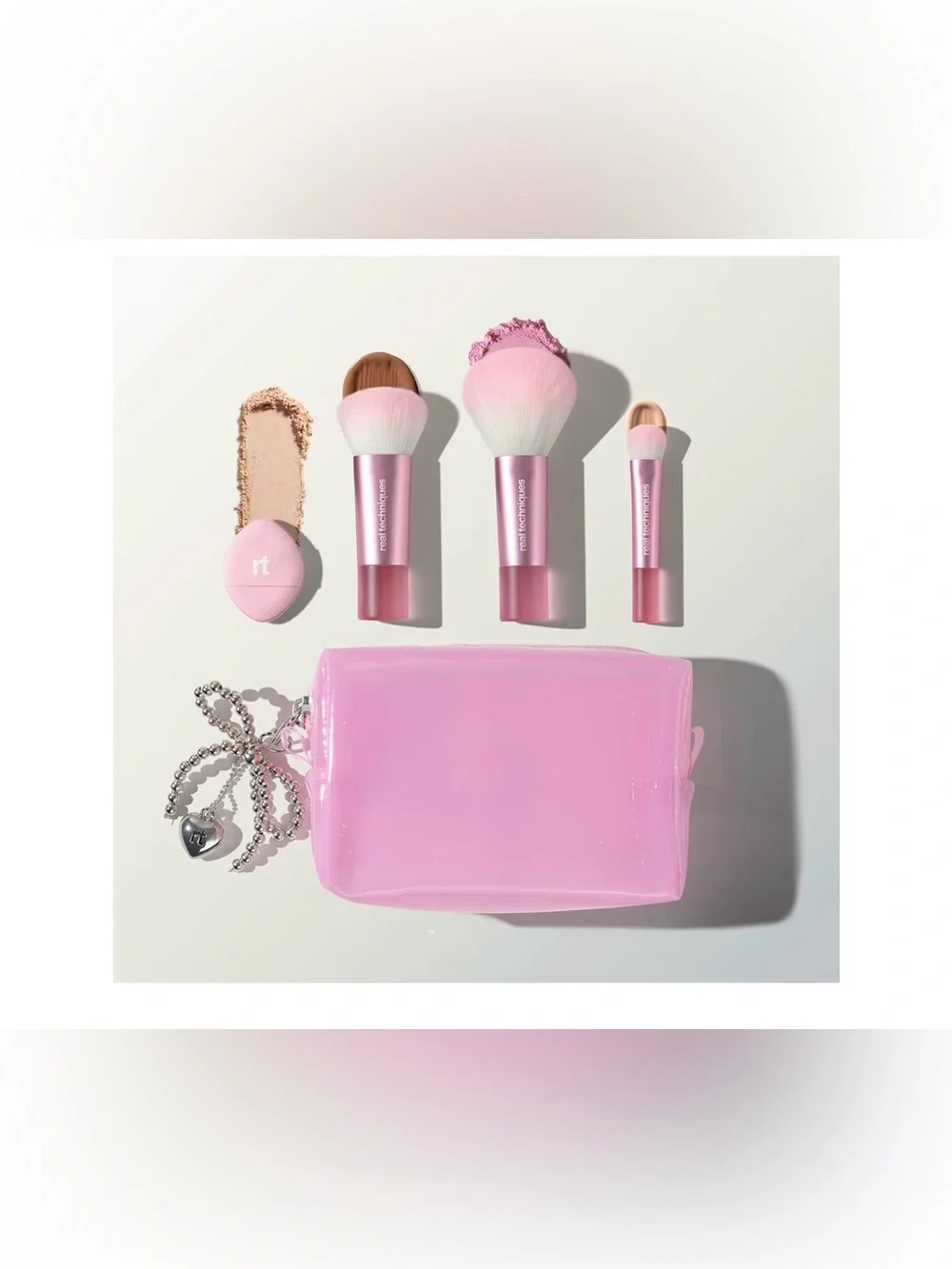 Real Techniques Sweet Tooth Treat Yourself Travel Brush & Puff 5 Piece Set